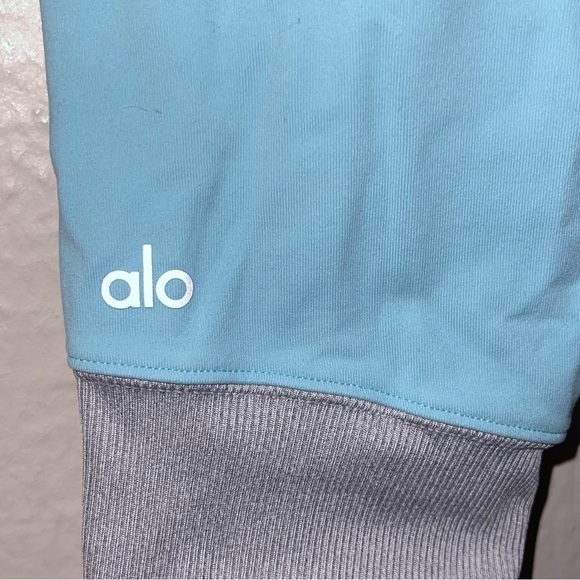 alo yoga high waisted goddess colorblock ribbed leggings - Picture 6 of 10